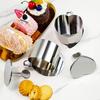 Stainless Steel Baking Mold with Pressing Bottom Heart Round Shape Easy Release Dessert Mold Kitchen Tool