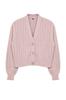 Женский элегантный кардиган, укороченный пудровый кардиган из мягкого текстурированного трикотажа