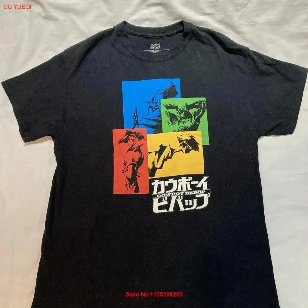 Футболка Cowboy Bebop Мужская Размер Большой винтаж Постиранная Стильная homme Повседневная дизайнерская одежда Немного Универсальная графика винтаж