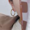 Elegant Twist Circle Earrings: Versatile Niche Design for Fashion-Forward Women.