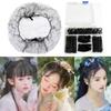 Black Hair Nets Scrunchie Set Curly Wavy Hairstyle Hairpins Kit Bridal Hairstyle Tools  Girls Gift