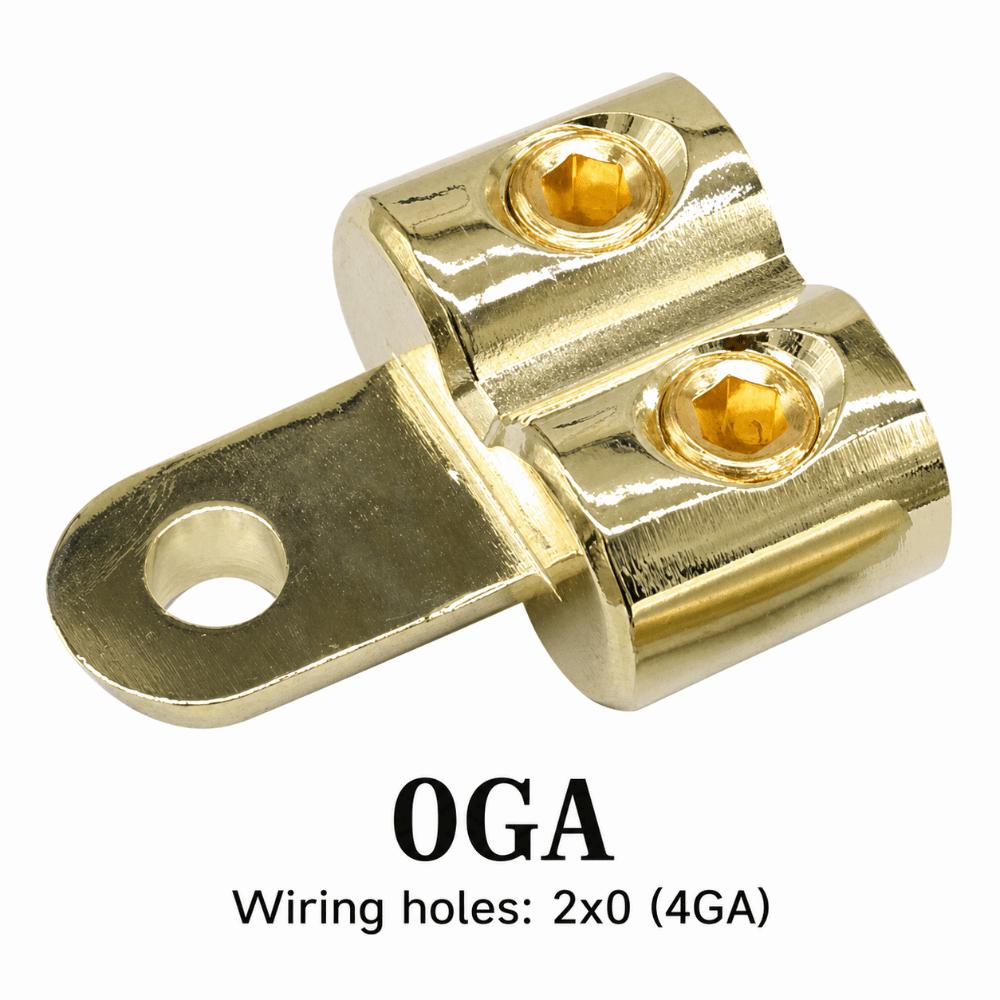 0GA 4GA Amp Input Reducer Brass Power Supply Reducer Durable Car Audio Terminal Connectors