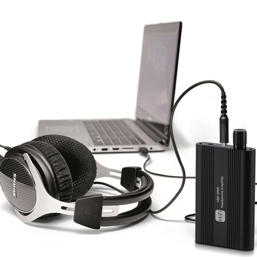 Портативный HiFi Усилитель для Наушников Amp 3,5 мм Усилитель Гарнитуры Двухступенчатый GAIN