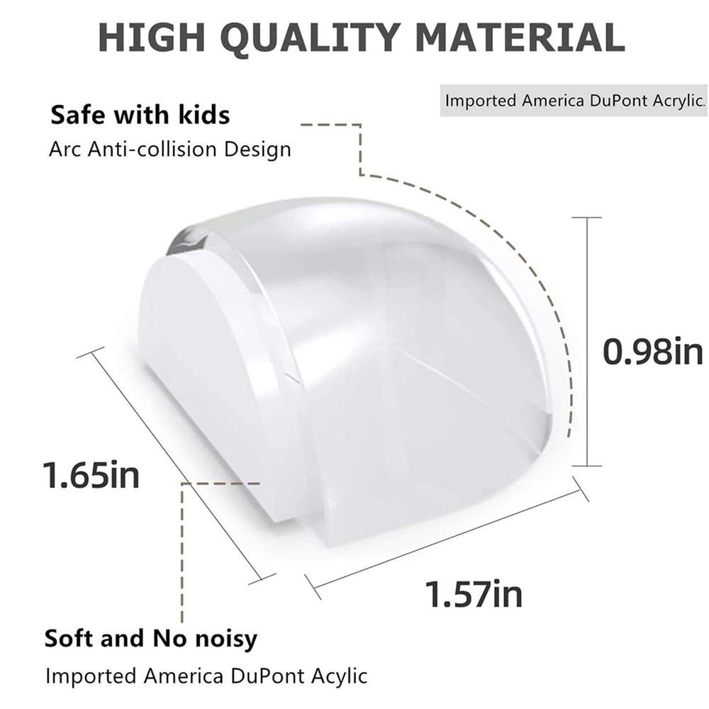 Акриловый дверной стопор, самоклеящийся, противоударный дверной держатель, фиксатор, монтируемый на полу, без гвоздей, дверной стопор, защищающий стены и мебель