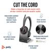 Беспроводная гарнитура Poly Voyager 4320 Сертифицированный Bluetooth-донгл Зарядная подставка Беспроводная для веба Бинауральная 8G110AA (В комплекте Microsoft USB-A,