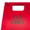 Caution Cat Vomit Sign Desktop Warning Mini Sign Pet Caution Beware Dog Vomiting Sign Prank