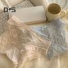 Women Panties Seamless Lace Bow Decor Soft Solid Color Elastic Thin High Waist Quick Drying Breathable Anti Septic Lady Underpants Briefs