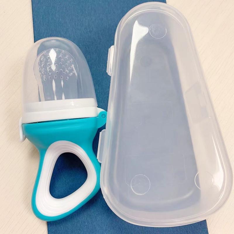 Детский прорезыватель для фруктов и овощей - Сетчатый мешочек с толкателем для легкого самостоятельного кормления