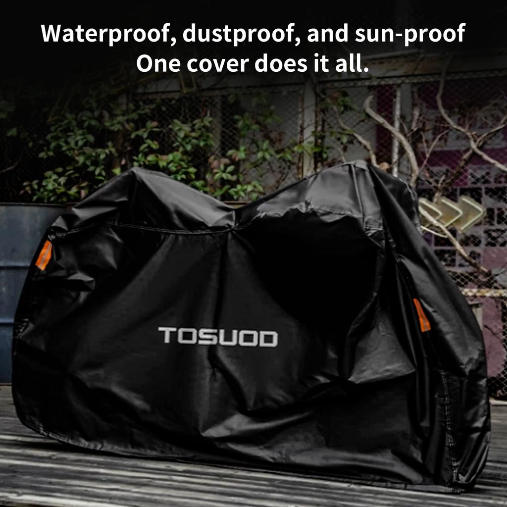 TOSUOD All Weather Waterproof Bike Cover Dust Snow UV Resistant Scratch Proof Foldable Indoor Outdoor Storage MTB Road