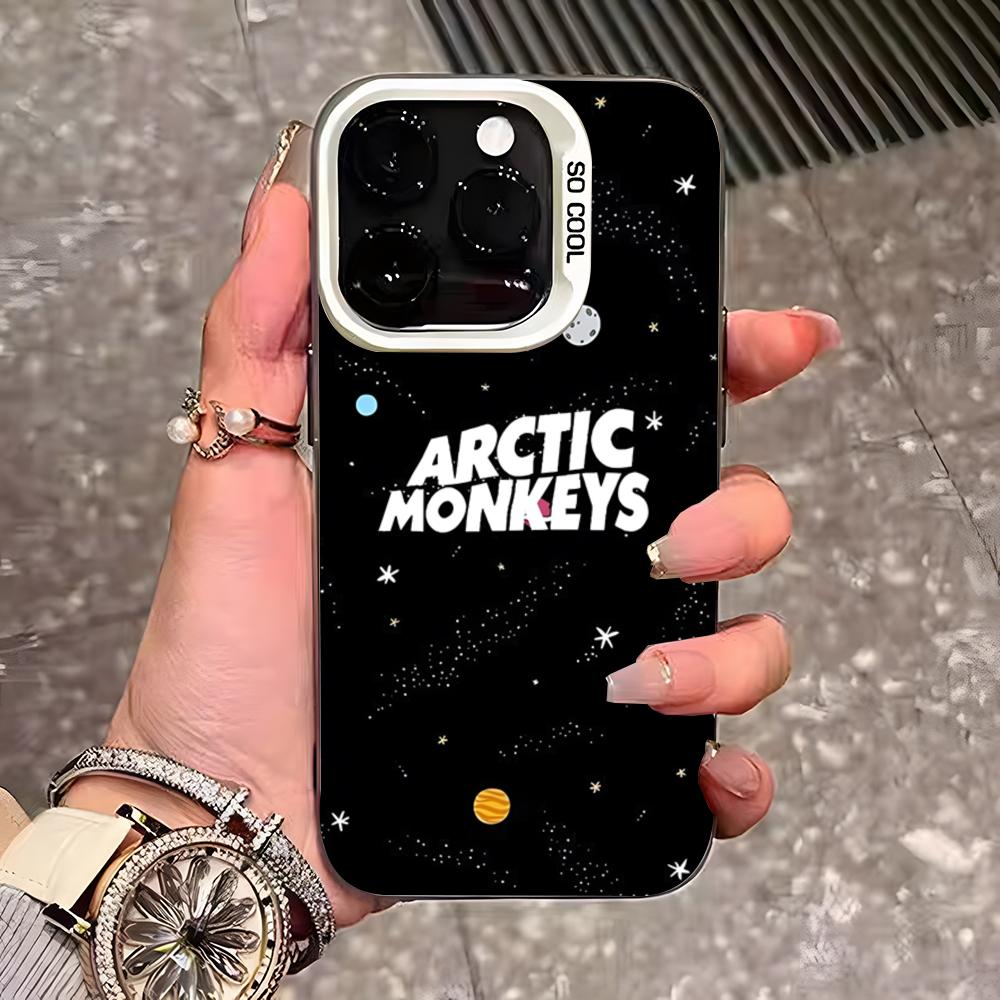 Fashion Arctics Monkeys Phone Case For IPhone 17 Pro Max 16 15 14 13 11 12 Mini Xs Xr 8 Plus Se Color Silver Cover