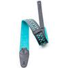 Straps 6cm ARMOUR TEAL RightOn! Guitar/Bass Strap, Wide, 100-150cm,