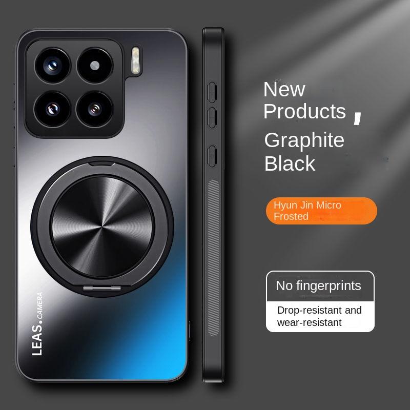 For Xiaomi Mi 15 Pro Case Hard Matte With Ring Stand Magnetic Protective Back Cover Case For Xiaomi Mi 15 14 13 12X 11 10 Shell