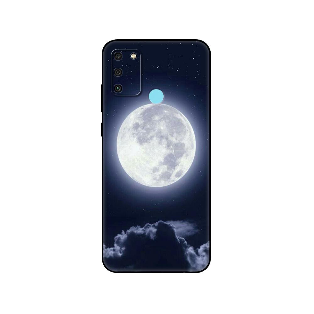 Черный чехол из ТПУ для Huawei Honor 8a Prime 8s Prime 9 Lite honor 9A 9C 9X Premium 9x Pro 9S Sky Space planet Moon stars Design