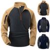 Men's Stand Collar Half Zipper Long Sleeve Arm Zipper Sweatshirt Pullover For Menswear