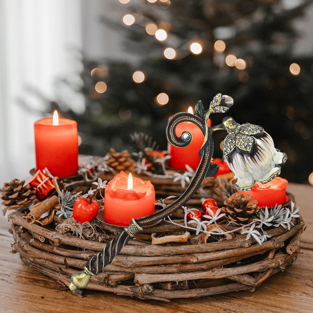 Гаситель свечей с длинной ручкой, противоскользящий инструмент для гашения свечей, гравировка цветов, триммер для фитиля для любителей свечей, украшение для дома