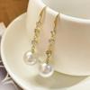 Long Tassel Imitation Pearl Crystal Drop Earrings for Women Statement Sweet Geometric Brincos Party Jewelry Girl Earring