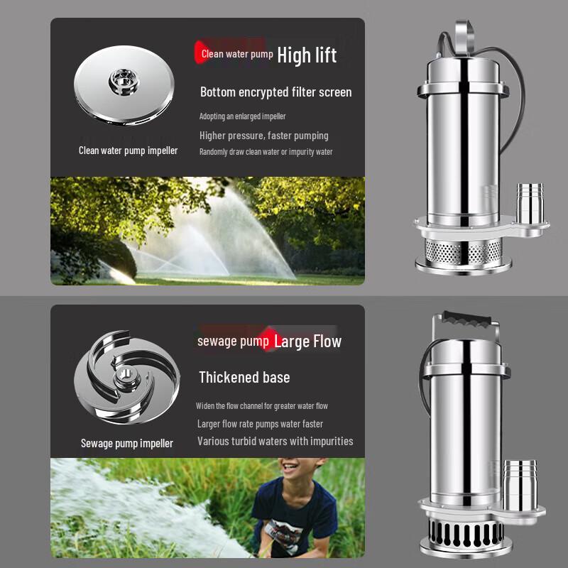KESSZAL 304 Stainless Steel Submersible Pump