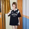 unifree Женская футболка в стиле колледжа с цветовыми блоками, короткий рукав