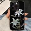 Чехол для телефона с рисунком цветка лилии, масляная живопись, для iPhone 17 16 15 14 13 12 11 Pro Max 16e X XR XS 7 8 Plus, противоударный, мягкий