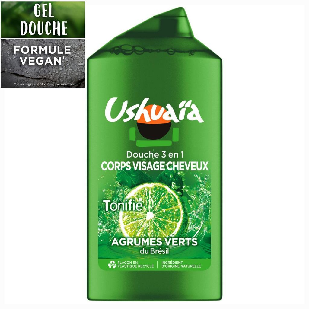 Ushuaia 3 In 1 Shower Gel for Face, Body, Hair and Citrus the 300mL Bottle