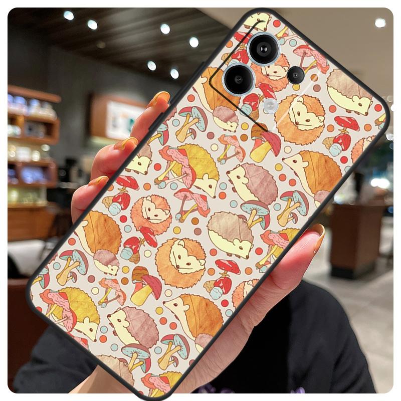 Кавайный Ёжик Сердце Милый Чехол Для Xiaomi Redmi Note 13 12 9 10 11 14 15 Pro Plus Чехол Для Redmi 14C 10C 12C 13C 15 C