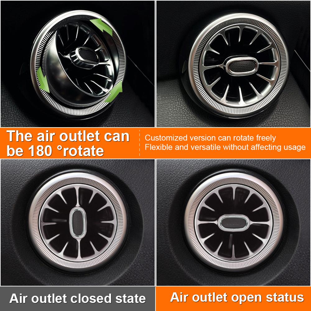 Светодиодные воздуховоды C-Class Лампа подсветки салона RGB Управление автомобилем 3 цвета/64 цвета Лампа турбо-воздуховода для Mercedes Benz 2015-2018 2019-21