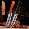 Stainless Steel Hand Fruit Knife Forged Color Wood Thickened Mongolian Mutton Beef Knife Portable High Hardness Sharp Hand Knife with Cover
