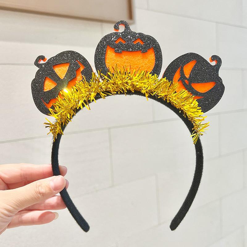Хэллоуин наряды Cos смешная повязка на голову злой тыквенный призрак обруч для волос для женщин реквизит для фотосессий череп шляпа ведьмы головной убор