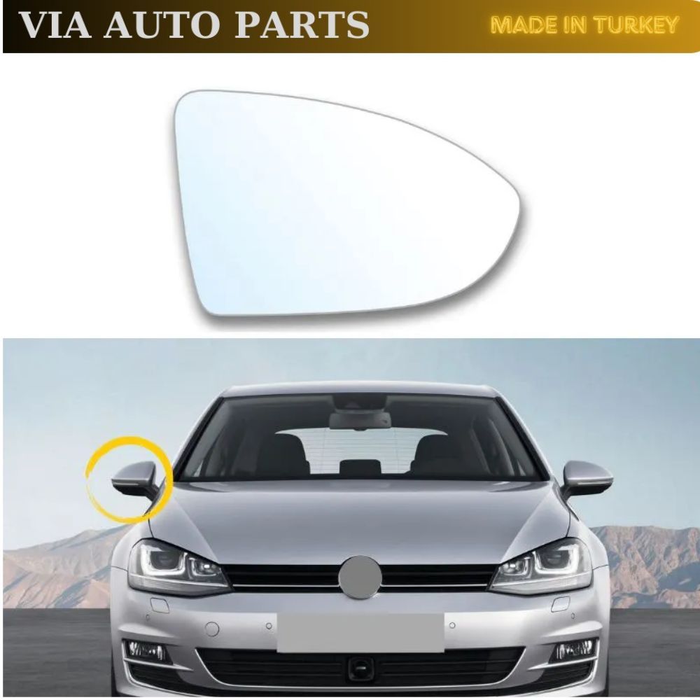 Right Side Heated Mirror Glass for Golf Mk7 2013-2020 Oem 5G0857522