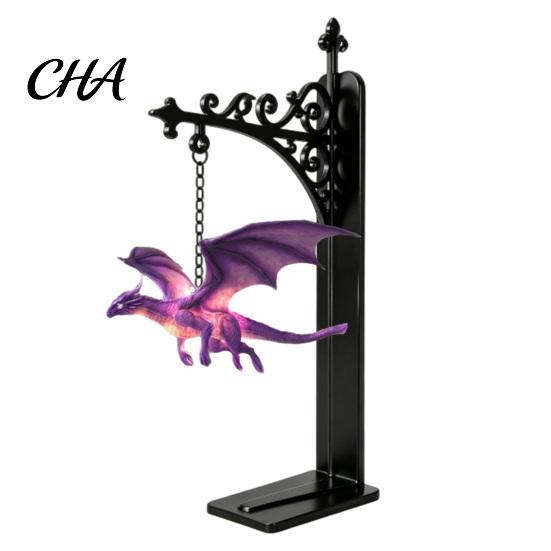 Fantasy Theme Gift Magical Flying Dragon Bookshelf Lamp, Warm Hanging Night Light, Desk Wall Ornament Reading Nook Decor, Unique for Lovers