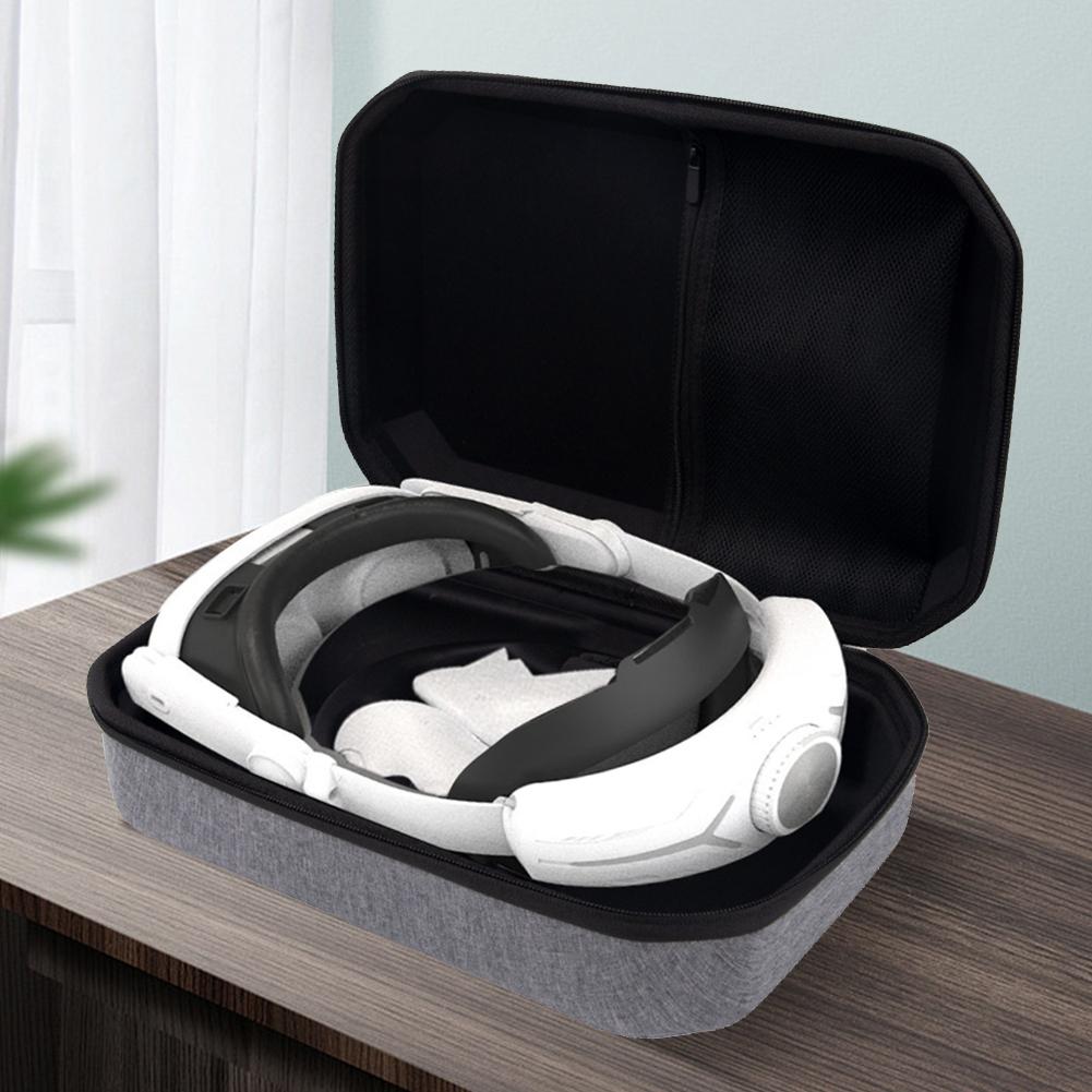 Чехол для переноски с крышкой объектива, водонепроницаемая дорожная сумка для хранения дома, противоударный сетчатый карман для аксессуаров для гарнитуры Meta Quest 3 VR