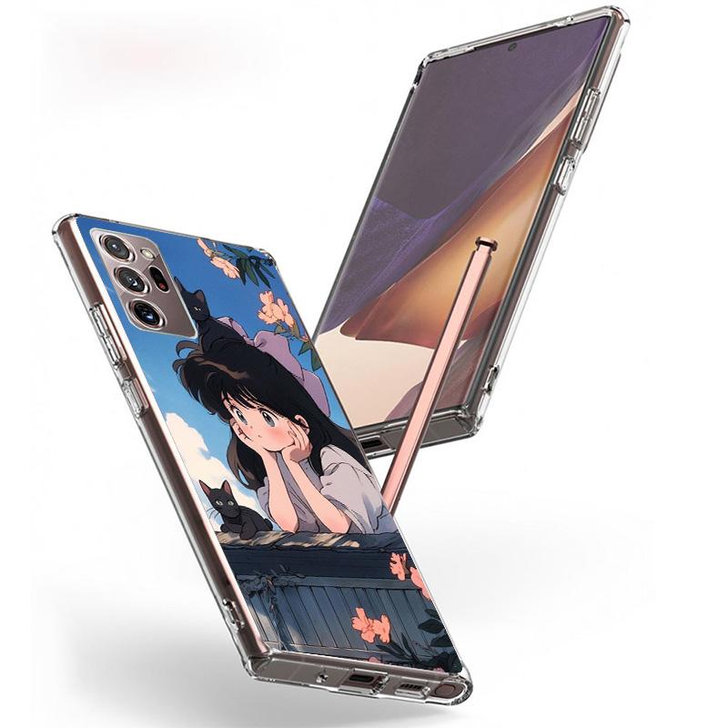 Милый Аниме Инс Девочки Животное Кошка Чехол Для Телефона Для Samsung Galaxy S24 S25 Edge S26 Ultra S23 S22 S21 Plus S20 FE + Персонализированная Печать