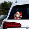 Waving Santa 3D Self Adhesive Vinyl Sticker, 1 Pc, for Christmas Car Windows, Glass and Metal Surfaces, Holiday Decor