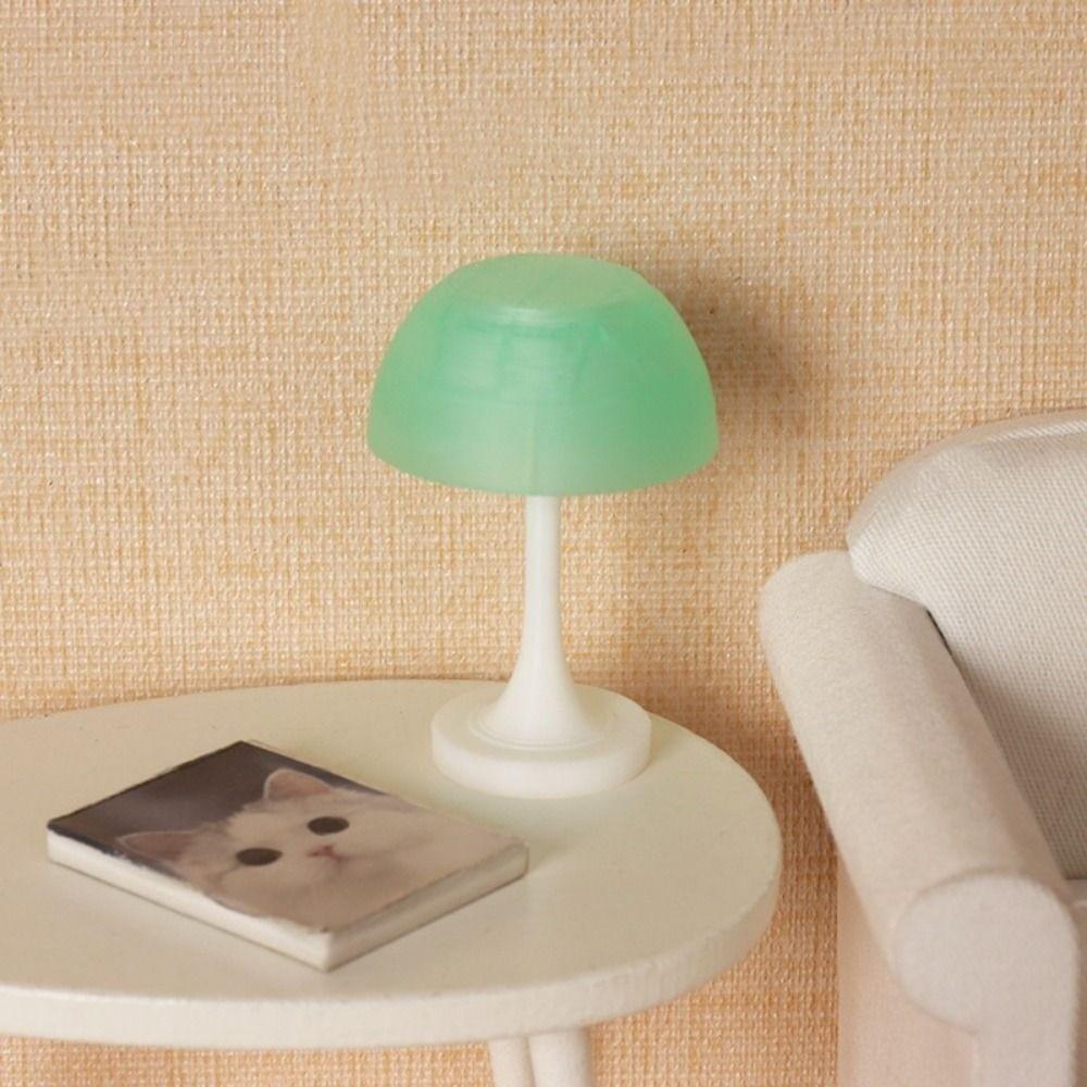 1:12 Dollhouse Miniature Desk Lamp Simulated Pattern Bedroom Lamp Dollhouse Furniture Decoration