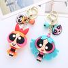 Брелок для ключей Powerpuff, сумка, подвеска, ПВХ, подарок, мультяшные девушки, милые аксессуары для кукол