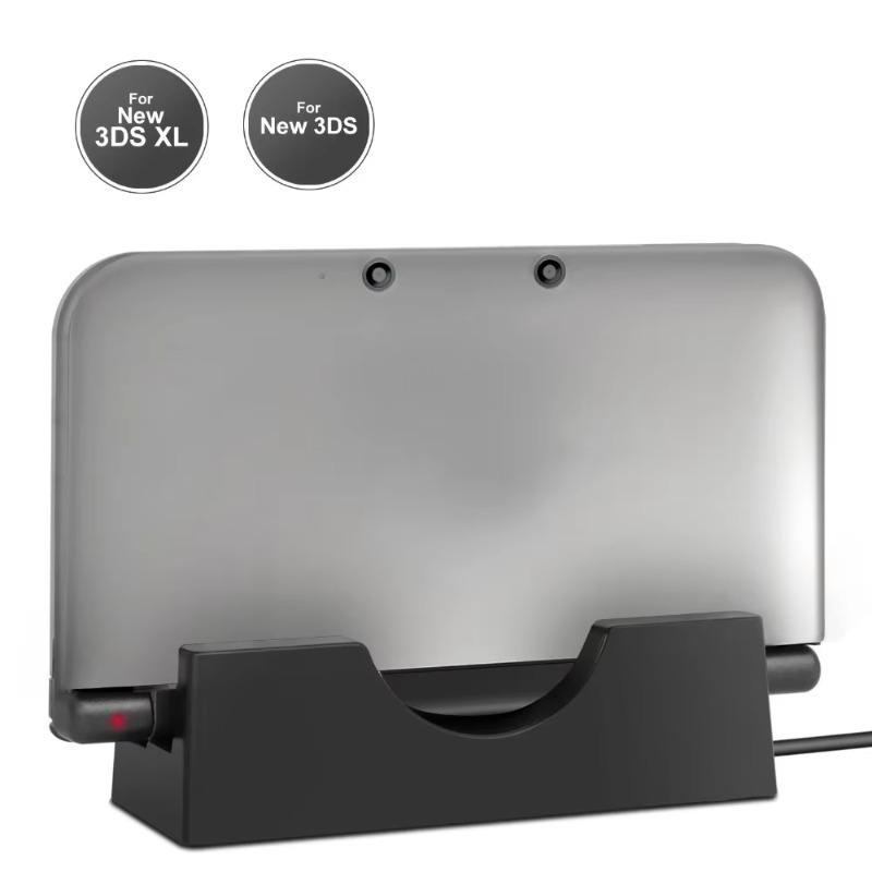 Зарядная станция-док-станция для игровой консоли Nintendo NEW 3DS 3DSLL/XL, USB-кабель, индикатор зарядки, подставки