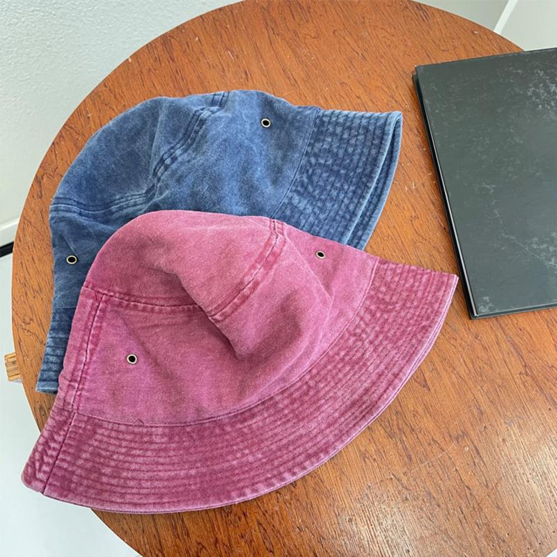 Корейская панама, винтажная мытая ковбойская рыбацкая шляпа, модная панама для пар для мужчин и женщин, дышащая однотонная пляжная шляпа