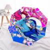 1pc Outdoor Umbrella with Anime Print - Automatic Opening/Closing, Portable 3-Fold Design, 8-Rib Iron Frame - Perfect Gift for Fans, Travelers, E