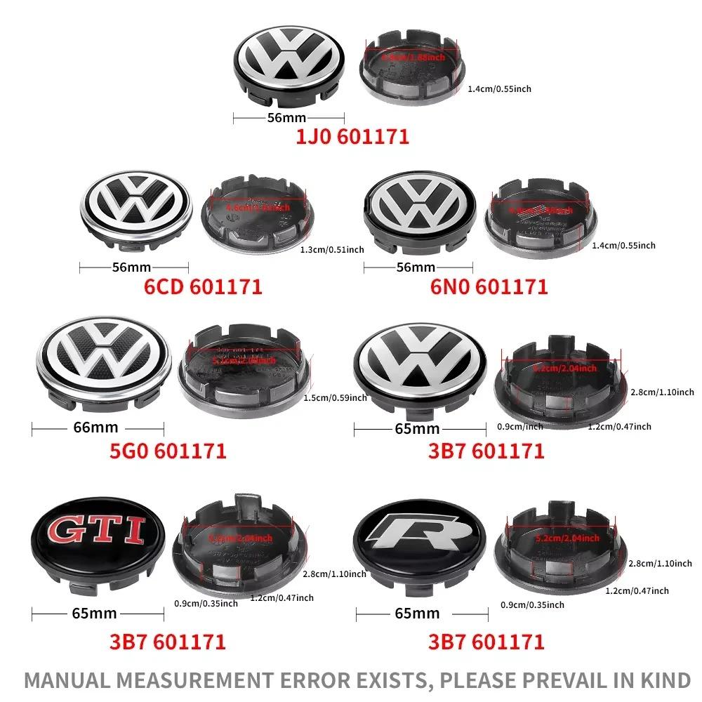 4Pcs Car Styling 56/65/66MM Wheel Center Hub Caps Cover For Volkswagen VW R R32 MK4 GTI Golf Polo Tiguan Passat Jetta TouranLP9