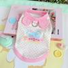 Pet Vest Small Dogs Cats Lightweight Cotton Cartoon Print Pastel Color Sleeveless Harness Style