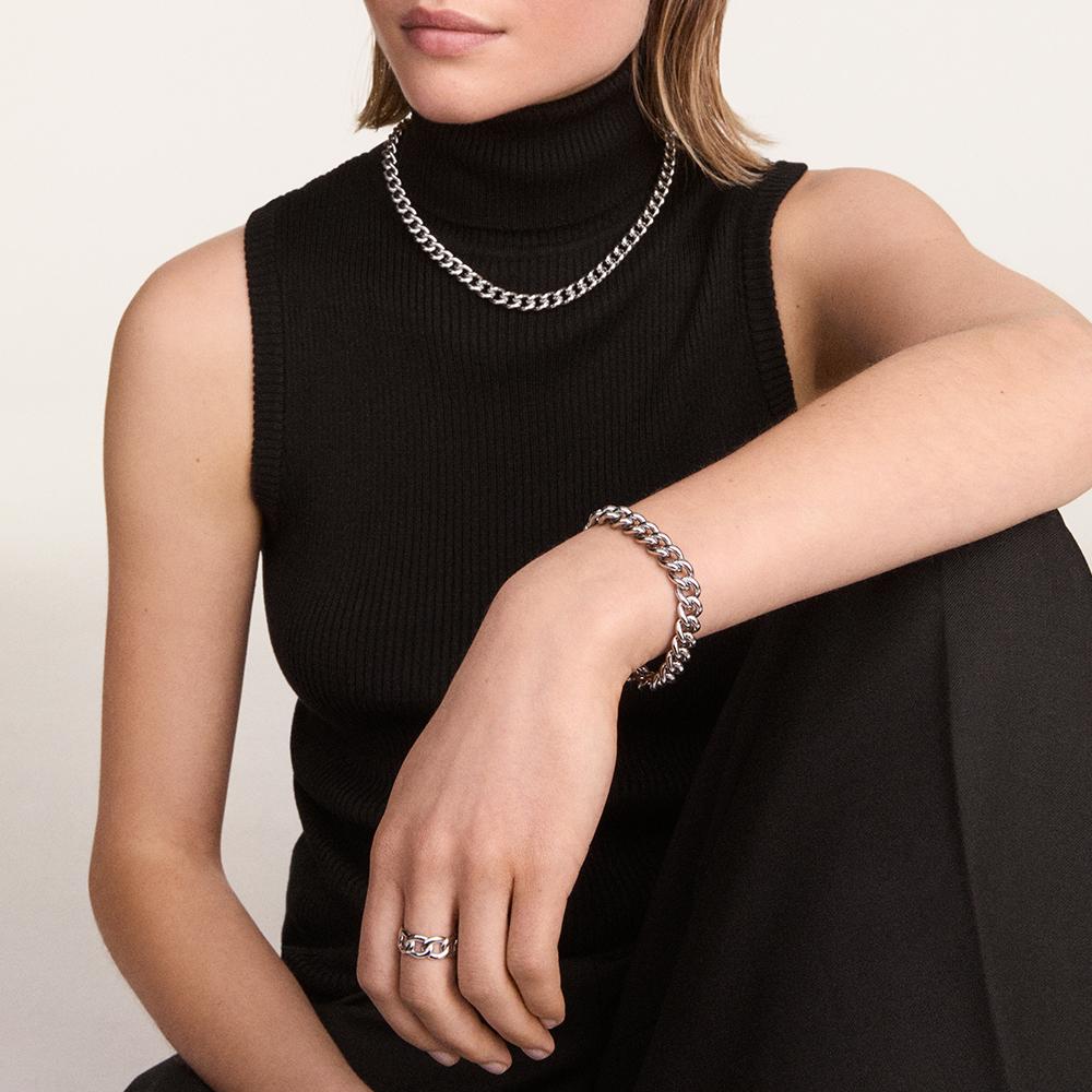 Кольцо Daniel Wellington с массивной цепью Толстое кольцо в форме цепи Кольцо дружбы Кольцо для пары