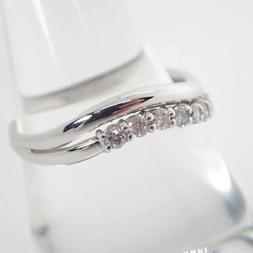 [Б/у] Кольцо с бриллиантом K18WG/Нет. 13/г431-63