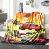 1pc Cars Movie Poster Race Flannel Blanket,Ultra Soft Warm Plush Throw for Home Bedroom Bed Sofa Cover Camping Picnic gift Y71712