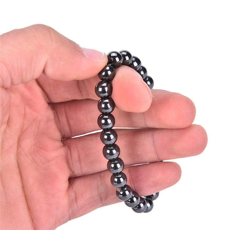 Weight Loss Round Black Stone Bracelet Health Care Magnetic Therapy Bracelet