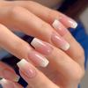 Long Ballerina False Nails French Crystal Nail Tips Fashion Press On Nails Women Girls