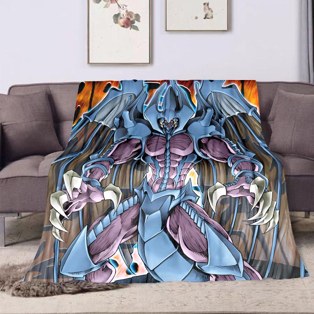 "Armored Demon with Wings Design" Patterned flannel blanket perfect for the bedroom living room, sofa, or a little nap