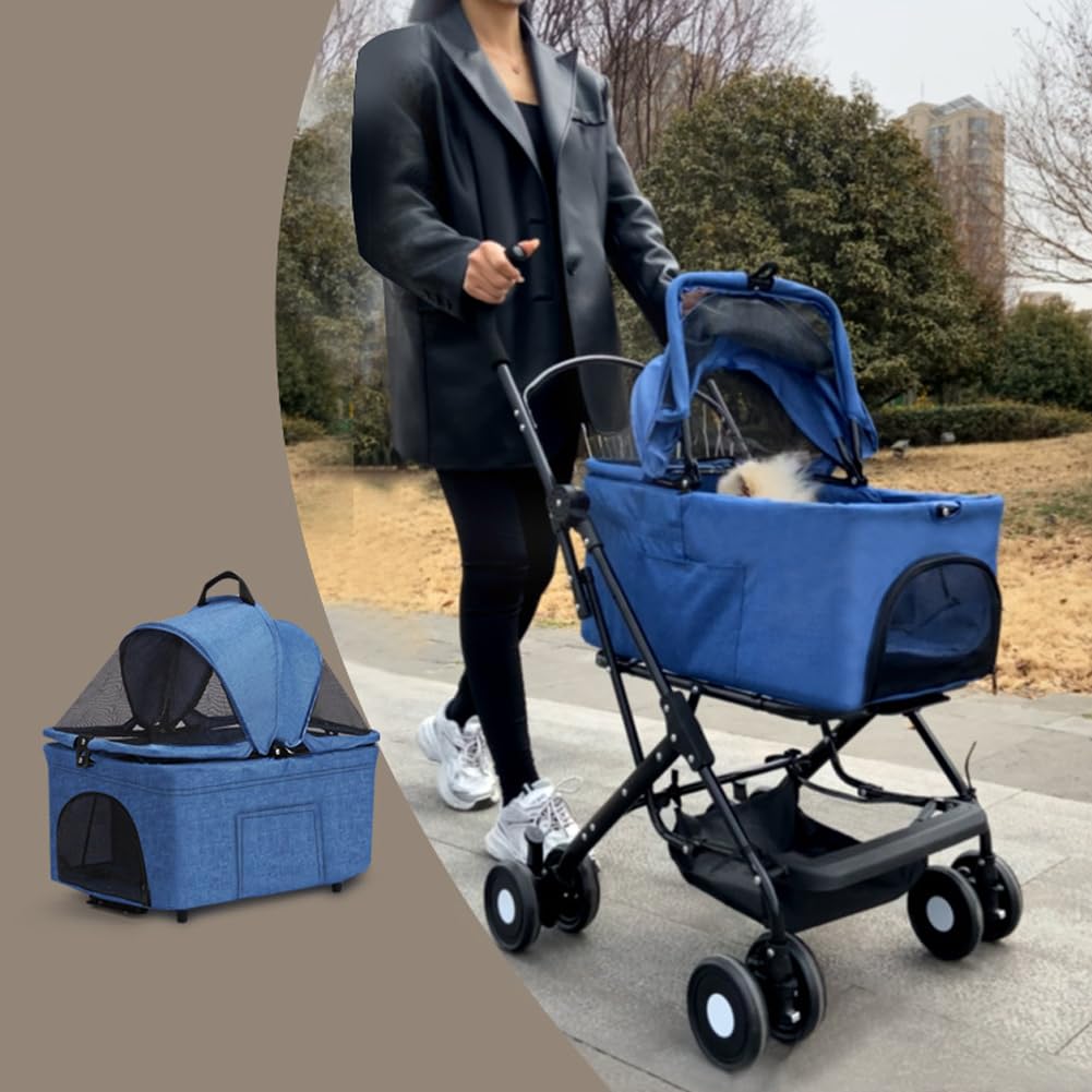 Athvcht Pet Отдельно с передней собакой Легко собрать Легко хранить собаку Большая Высокая нагрузка Для маленьких средних Удобная тележка для прогулок, Тип, Колесики,