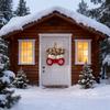 Christmas Garland Creative Glove Shaped Simulated Flower Wreath Window Door Gate Christmas Decorations Xmas New Year Decorations