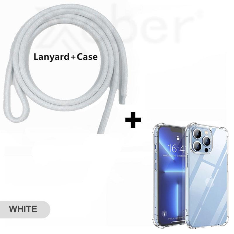 Crossbody Necklace Cord Lanyards Transparent Soft Phone Case For iPhone 17 16 15 12 14 Plus X XR 11 Pro Max 13 MiNi 13 Pro SE 3