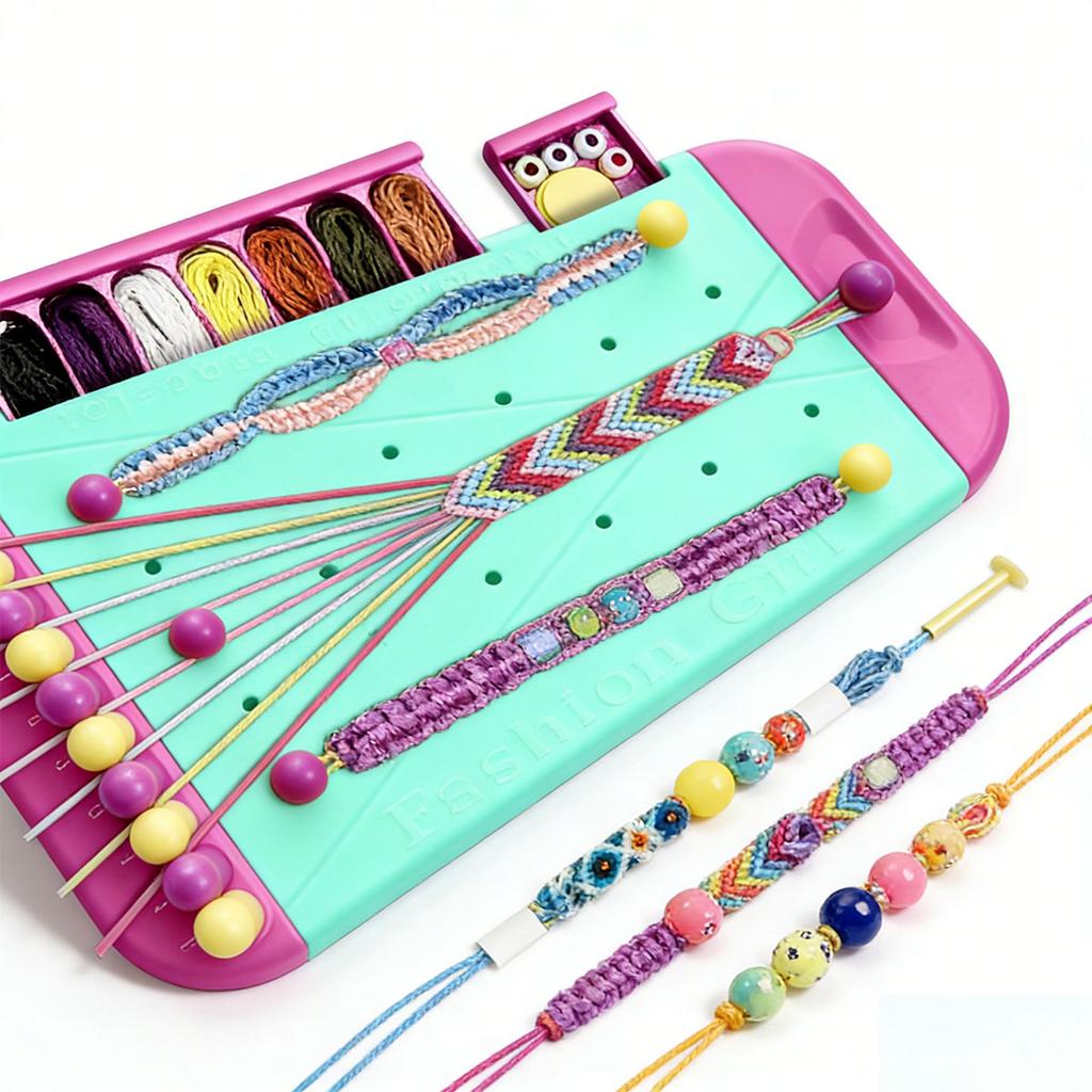 Набор для изготовления детских украшений «Рукоделие» - Рождественский подарок на день рождения - Простой станок для изготовления браслетов